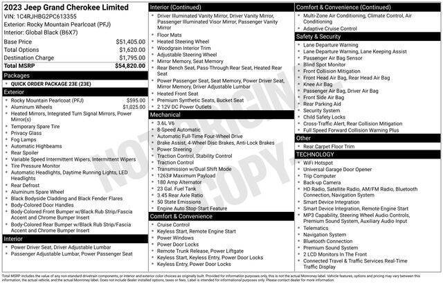 jeep grand cherokee 2023 1C4RJHBG2PC613355 image jeep grand cherokee 2023 1C4RJHBG2PC613355 image